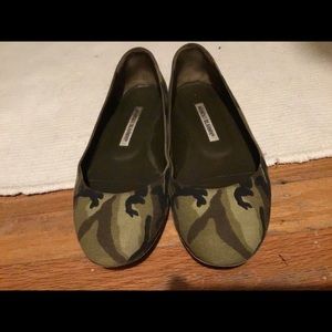Manolo Blahnik Camouflage Flats